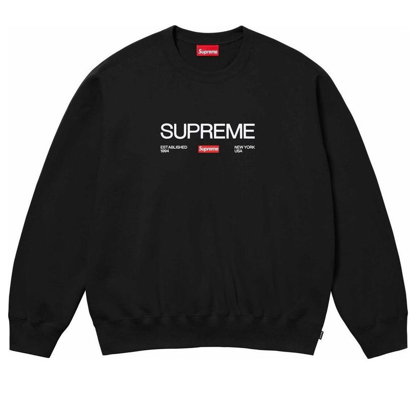 Sweater Supreme Established Crewneck Sort | SUP-SS24-167