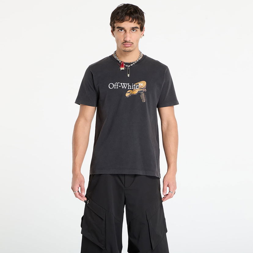 T-shirt Off-White Off-White Cupid Arrow Slim S/S Tee Sort | OMAA027F25JER00C1301