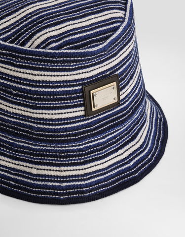 Hat Dolce & Gabbana Dolce & Gabbana Knit Honeycomb Bucket Hat Blå | LBKAG2JBCF8B4904, 2