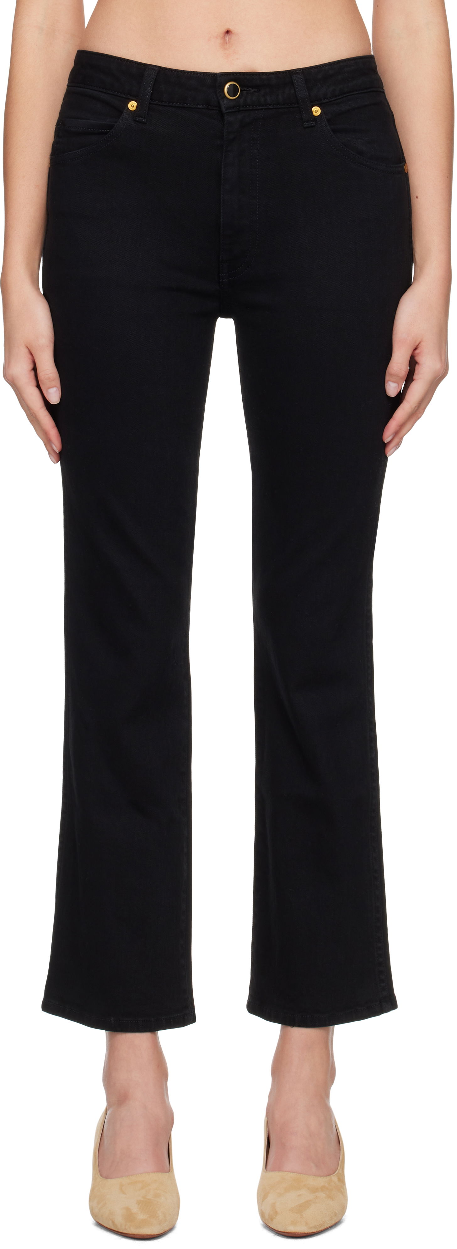 Jeans Khaite Vivian Stretch Jeans Sort | 1033902012, 0