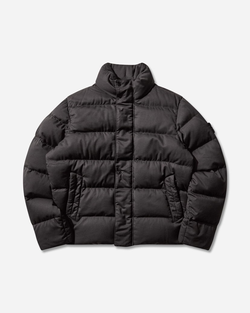 Puffer jakke Stone Island Ghost Twill Wool-TC Down Jacket Sort | K2S15-4100100-S0F26 V0029