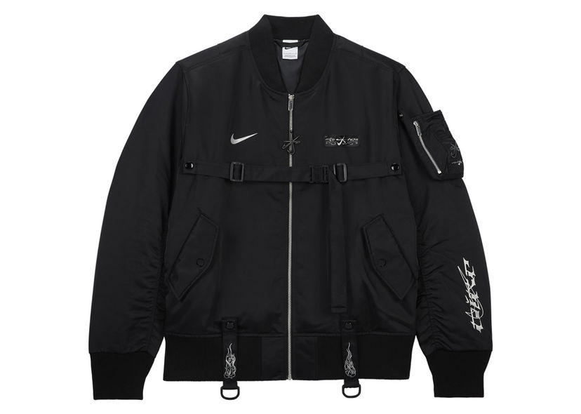 Bomberjakke Nike Megan Thee x Stallion Bomber Jacket Black Sort | FZ0461-010