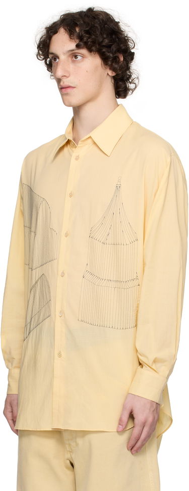Skjorte LEMAIRE Lemaire Philippe Weisbecker Relaxed Shirt Gul | SH1164 LF1389, 3