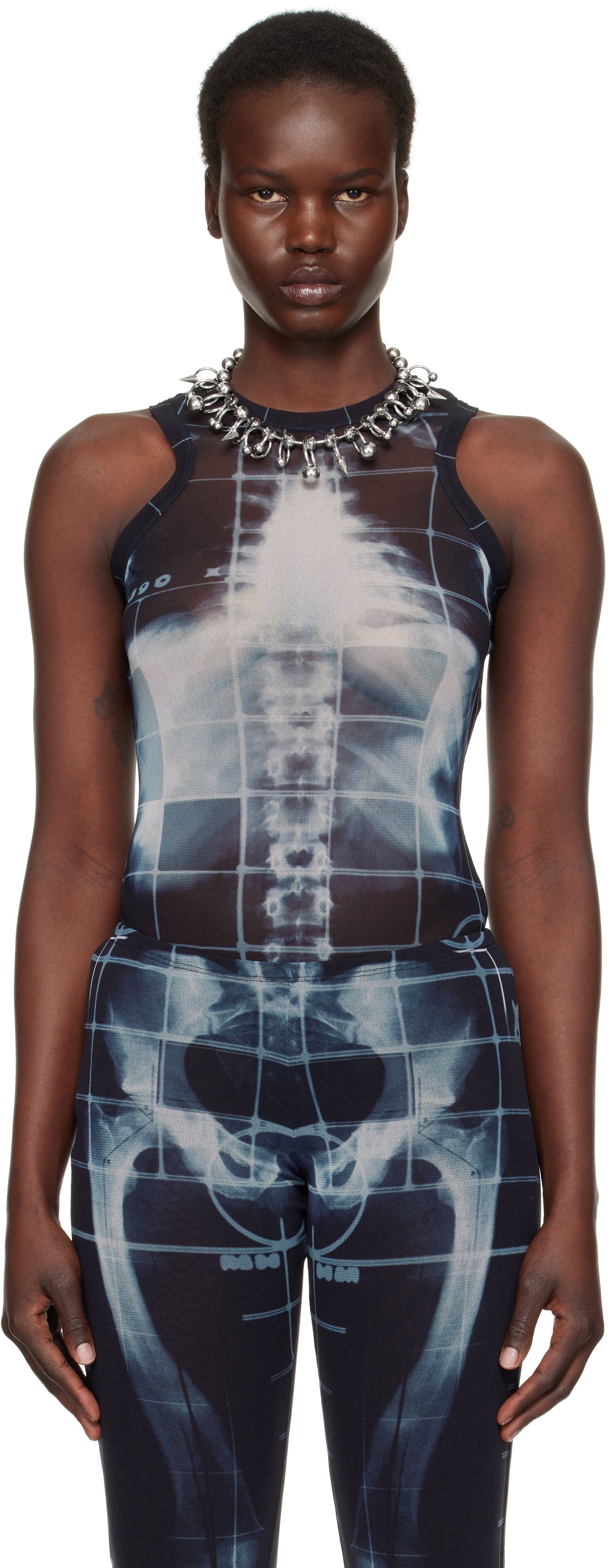 Leggings Jean Paul Gaultier Jean Paul Gaultier 'The Squeletor' Bodysuit Sort | 25/33-F-BD058-T580-005956, 0