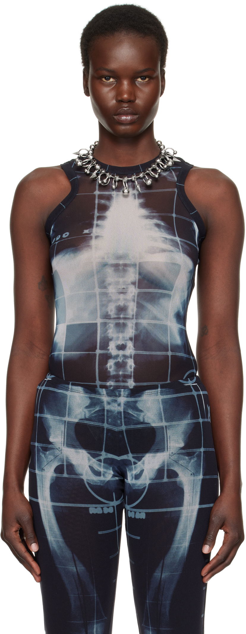 Leggings Jean Paul Gaultier Jean Paul Gaultier 'The Squeletor' Bodysuit Sort | 25/33-F-BD058-T580-005956