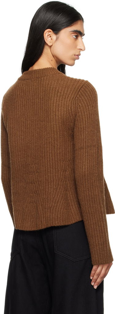 Sweater Loulou de Saison Loulou de Saison Emin Knit Cardigan Brun | EMIN, 2