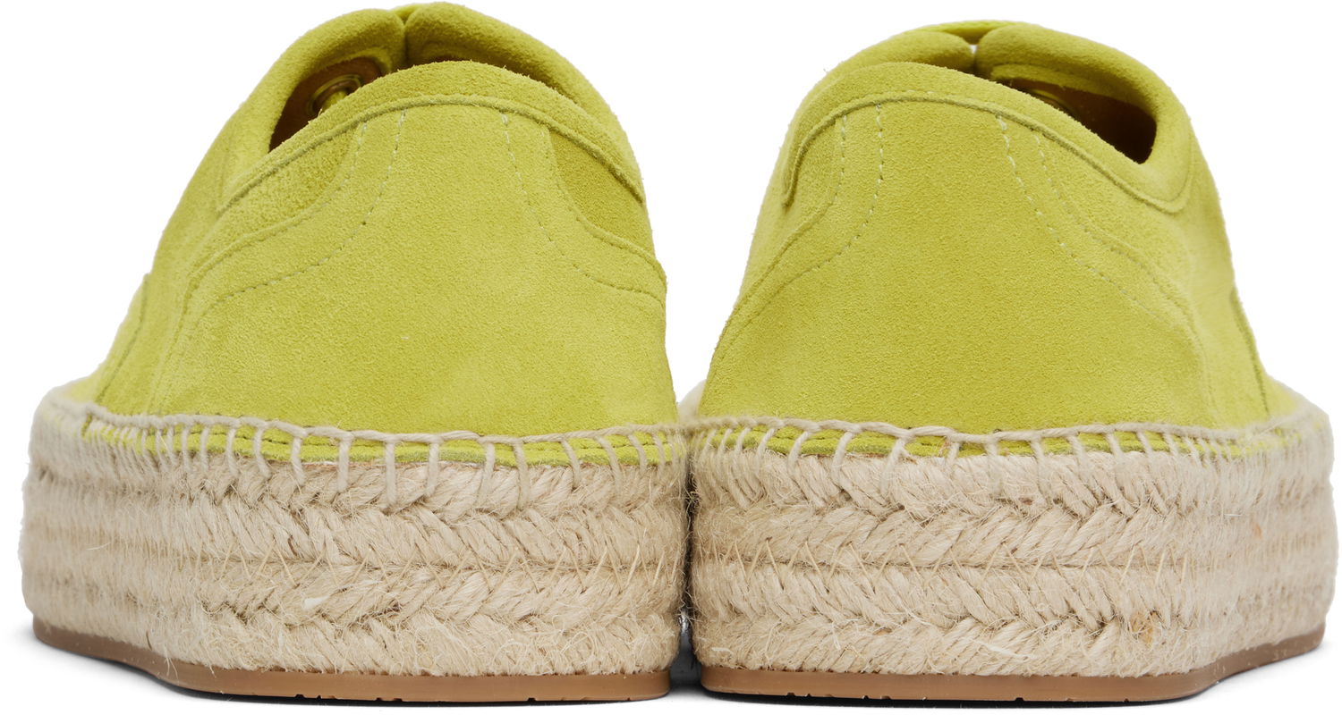 Øreringe JW Anderson JW Anderson Suede Lace-Front Platform Espadrilles Grøn | SE0032-LA0240, 1