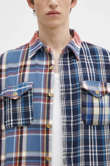 Skjorte Human Made Crazy Check Relaxed Longsleeve Shirt Blå | HM28SH014, 3