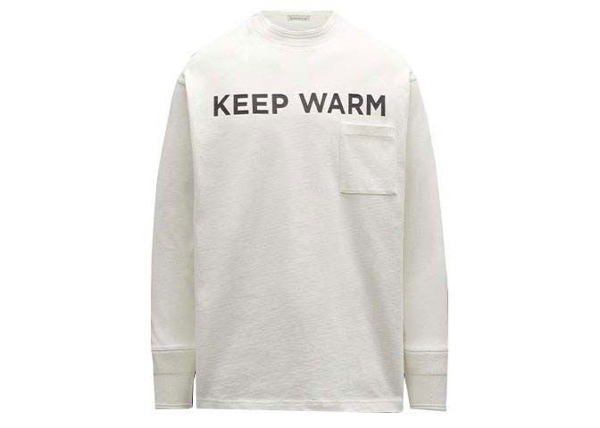 Sweater Moncler Keep Warm Sweatshirt Hvid | G20918D00006899H5003