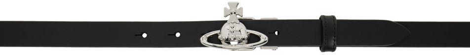 Bælter Vivienne Westwood Small Orb Buckle Belt Sort | 8201006HU-L0022-LA, 0