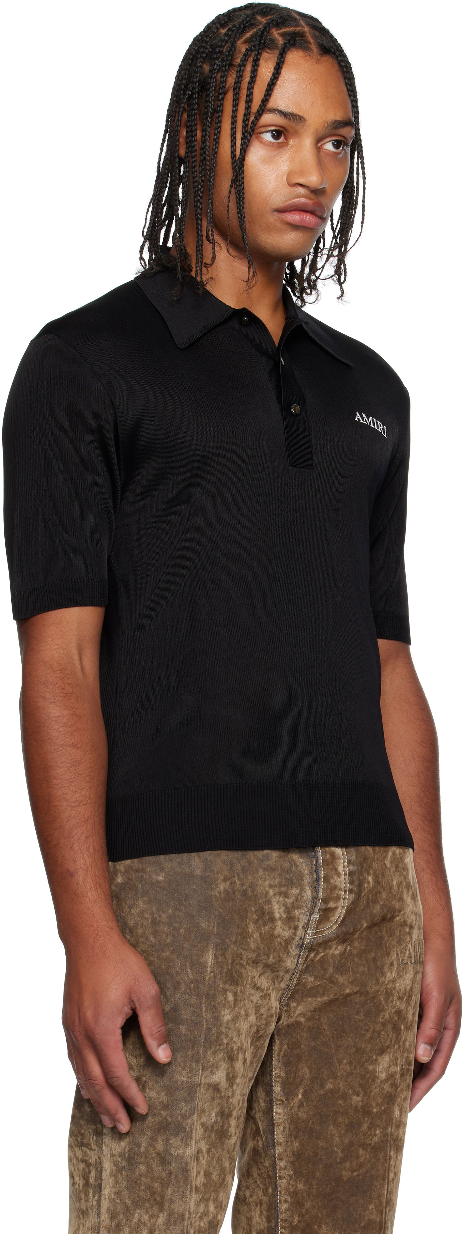 Polo skjorte AMIRI AMIRI Spirit Polo Sort | AMKNPO1067, 1