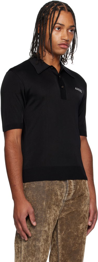 Polo skjorte AMIRI AMIRI Spirit Polo Sort | AMKNPO1067, 1