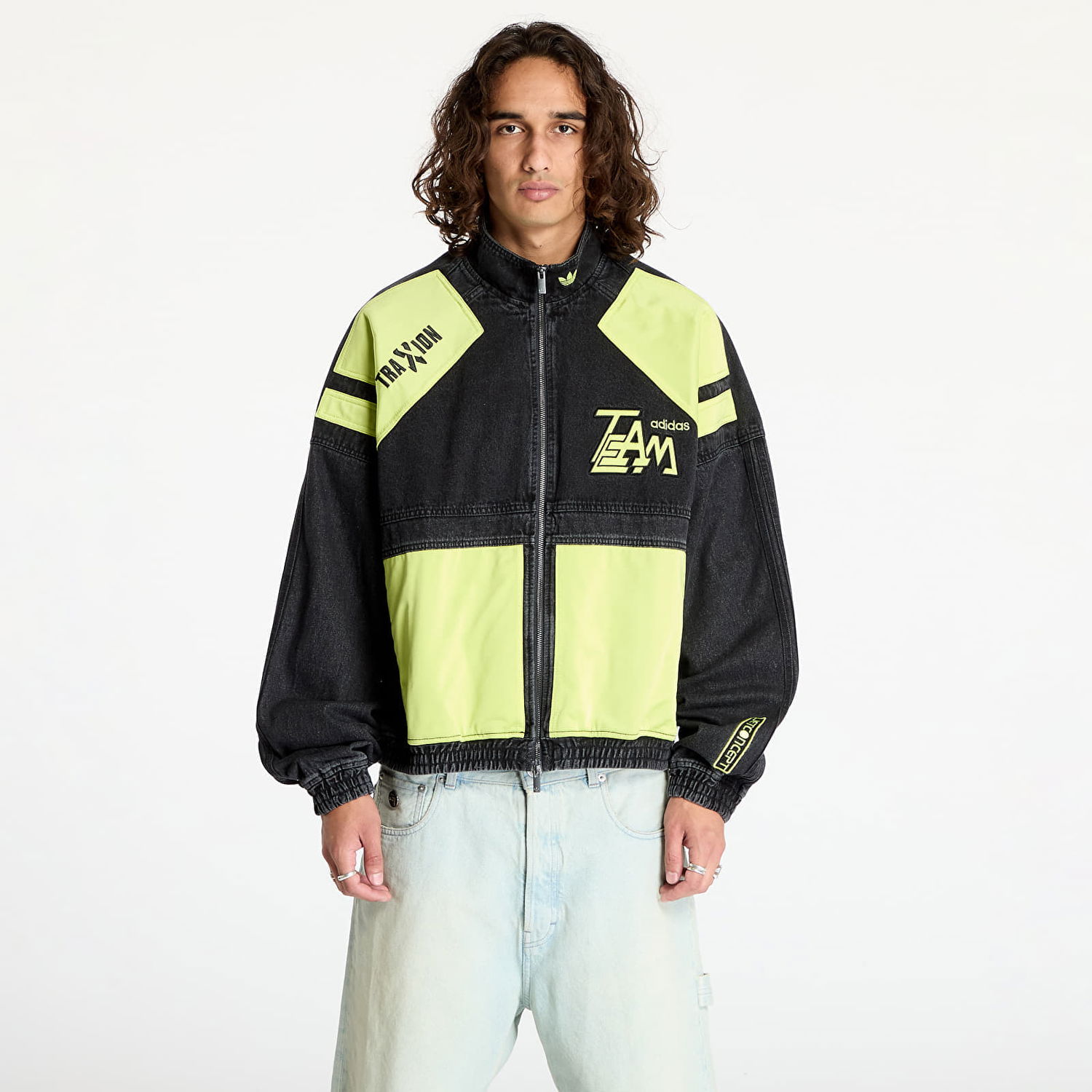 Jakke adidas Originals Adilenium Moto Denim Jacket Black Sort | JN0824, 0