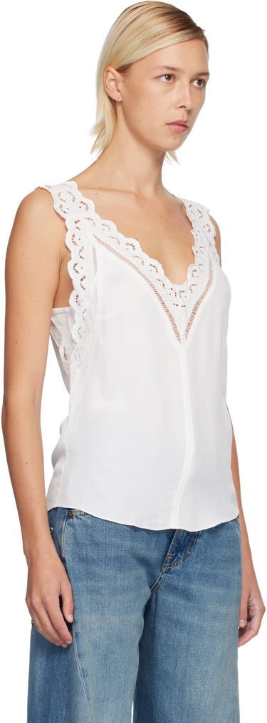 Tanktop ISABEL MARANT Fradela Lace-Trim Tank Top Hvid | HT0663FA-C3J11I, 1