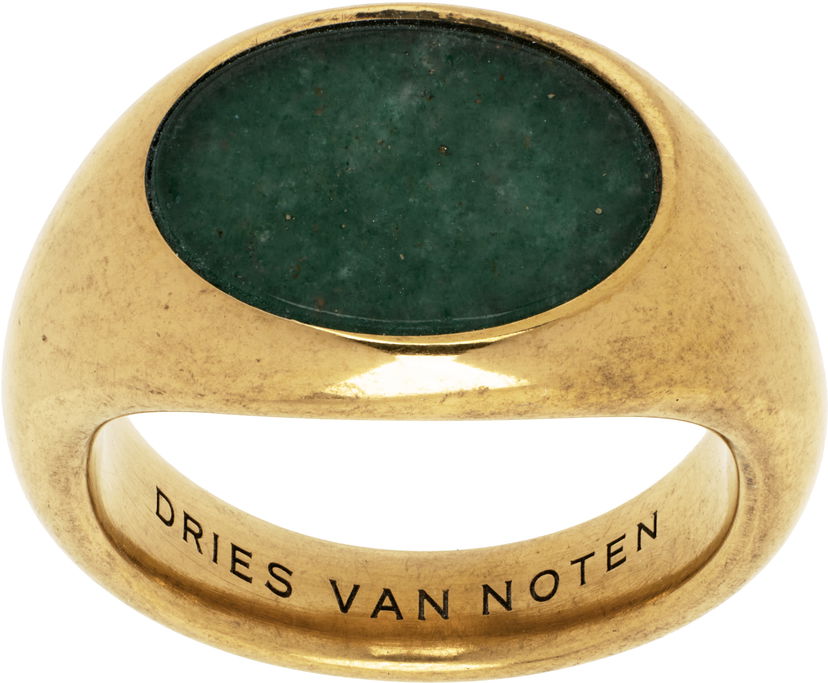Ring Dries Van Noten Dries Van Noten Stone Signet Ring Metalisk | 251-028203-092