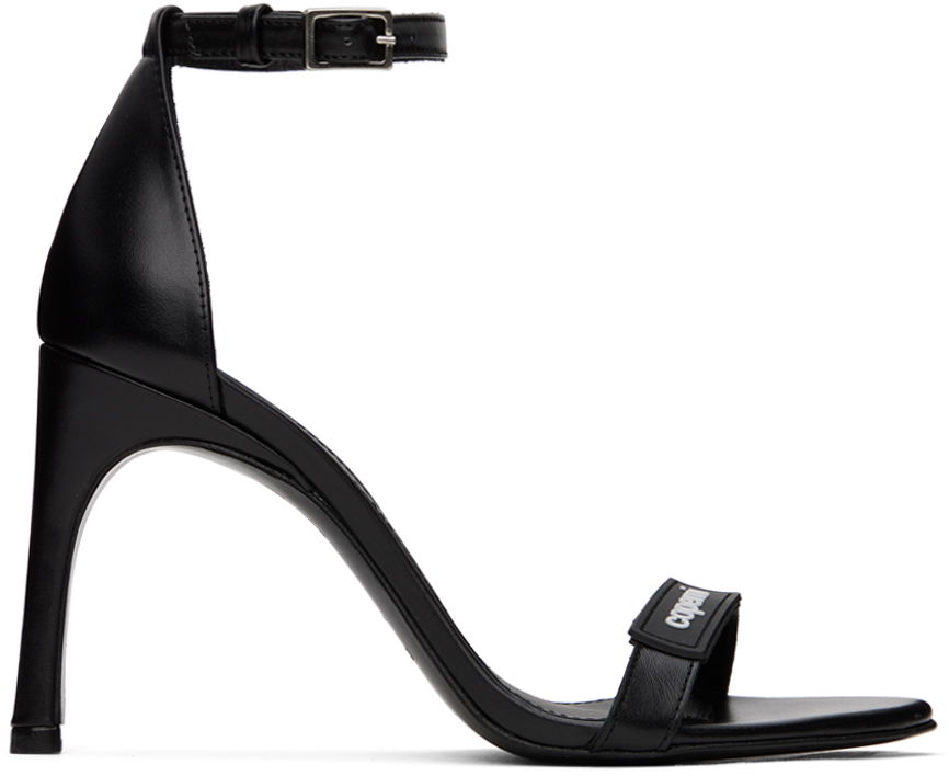 Sneakers og sko Coperni Logo Skinny Strap Heeled Sandals Sort | COPSH44477, 0