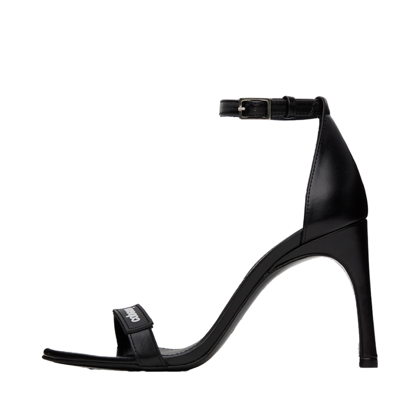 Sneakers og sko Coperni Logo Skinny Strap Heeled Sandals Sort | COPSH44477