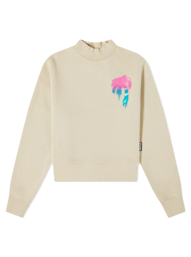 Sweatshirt Palm Angels I Love PA Fitted Crew Neck Sweat Beige | PWBA016S23FLE0026184