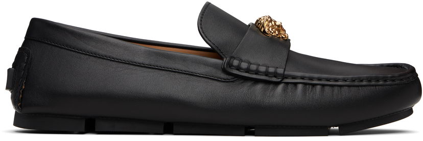 Sneakers og sko Versace Versace 'La Medusa' Driver Loafers Sort | 1019882_1A00693