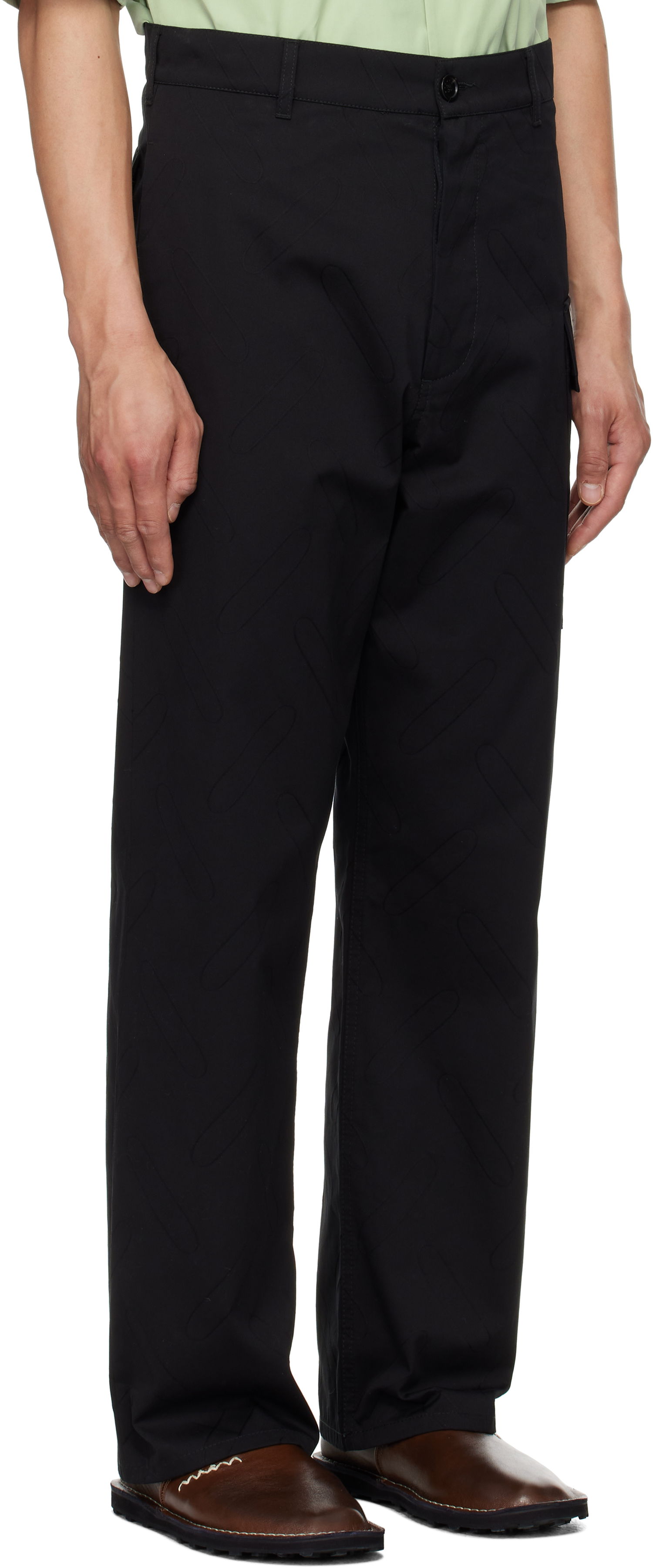 Cargo bukser Marni Marni Confetti Jacquard Cotton Trousers Sort | PUMU0095S1 UTC484, 1