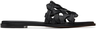 Sneakers og sko Gianvito Rossi Amalfi Woven Leather Sandals Sort | G15970-05CUO-CLN, 0