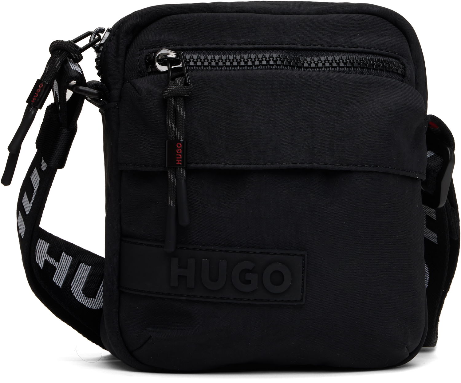 Skuldertaske BOSS HUGO Recycled Nylon Canvas Messenger Bag Sort | 50541949, 0