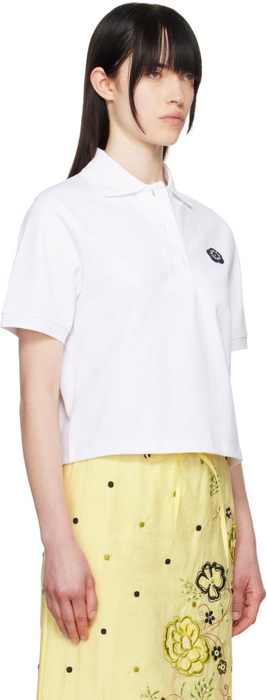 Polo skjorte KENZO Kenzo Paris 'Boke Flower 2.0' Embroidered Polo Hvid | FF52TS1604SB, 1