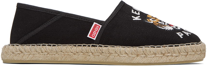 Sneakers og sko KENZO Paris Embroidered Espadrilles "Black" W Sort | FE52ES020F81, 0