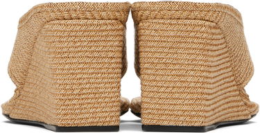 Sneakers og sko Alaïa ALAÏA Cube Thong Mule Wedge Sandals Beige | AA3M105TK054, 1