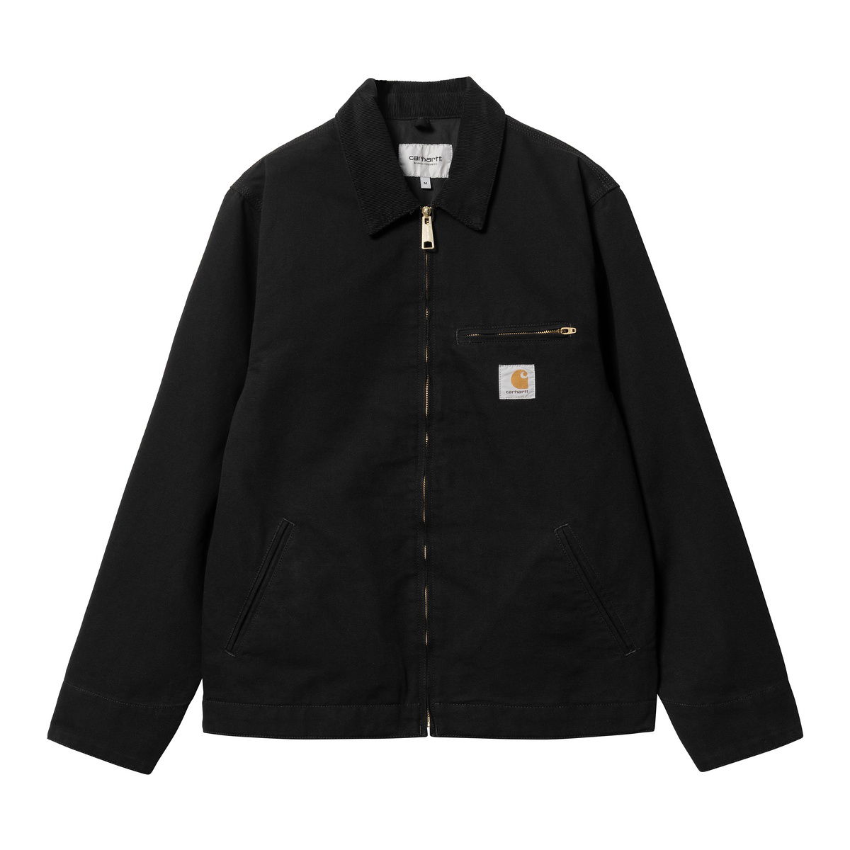 Jakke Carhartt WIP Black Rinsed Detroit Jacket Sort | I033112_9, 0