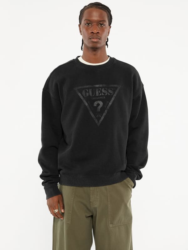 Sweatshirt GUESS Triangle Logo Sweatshirt Sort | M4BQ11K9V31, 0