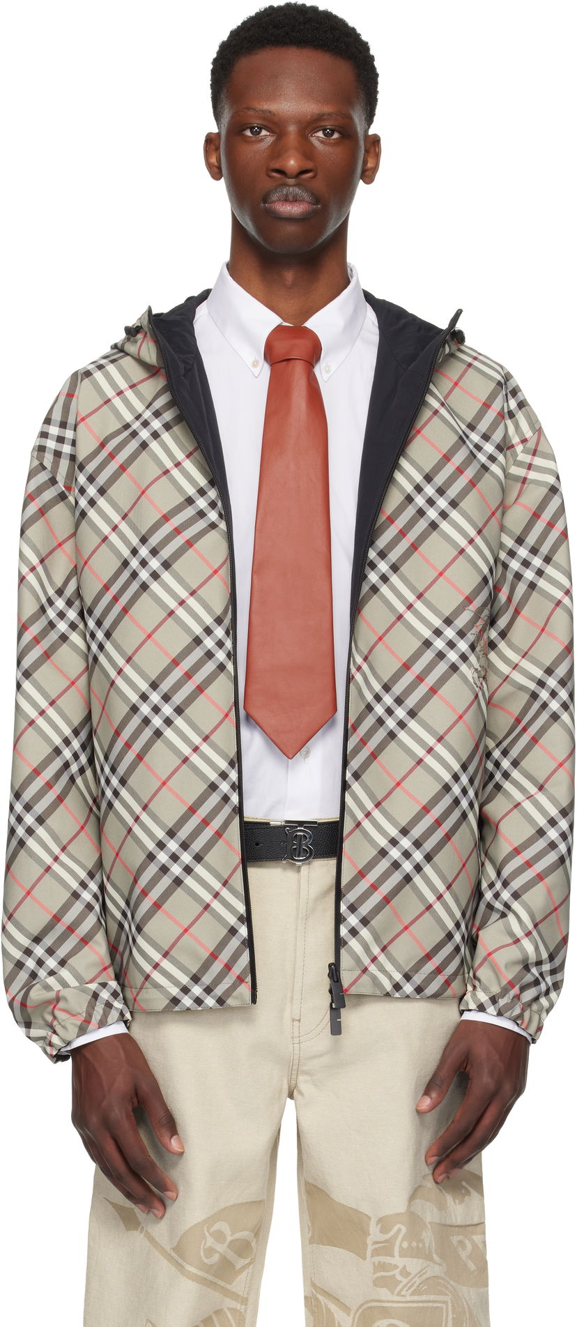 Jakke Burberry Burberry Check Reversible Jacket Beige | 8110290