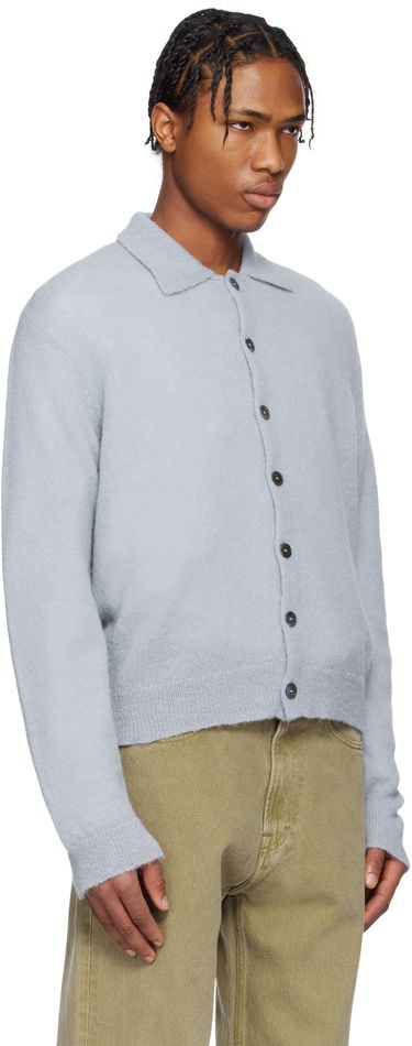 Sweater OUR LEGACY Our Legacy Evening Polo Cardigan Blå | M2253EL, 1