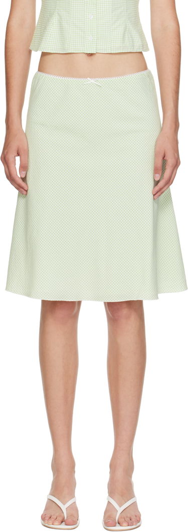 Nederdel GUIZIO Guizio Gingham Paloma Midi Skirt Grøn | P25338W152, 0