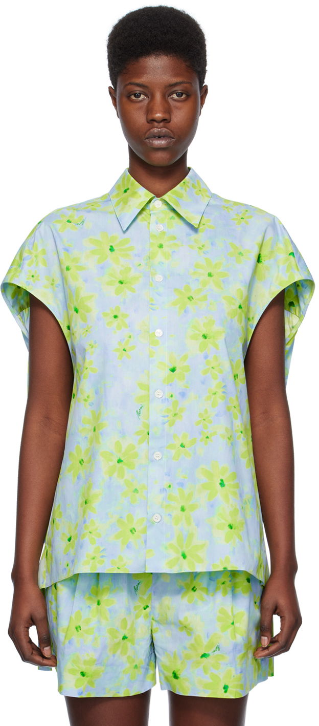 Skjorte Marni Cocoon Shirt Grøn | CAMA0565A0 UTC330