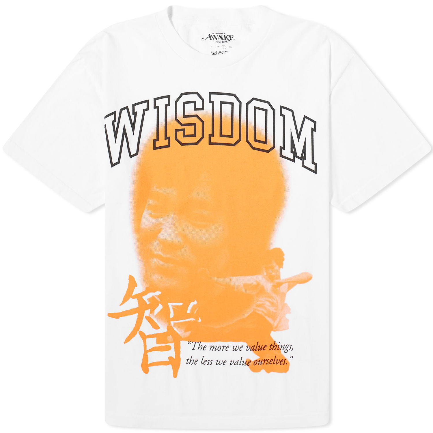 T-shirt Awake NY Bruce Lee T-Shirt Hvid | AWK-FW23-TS006-WHT, 0