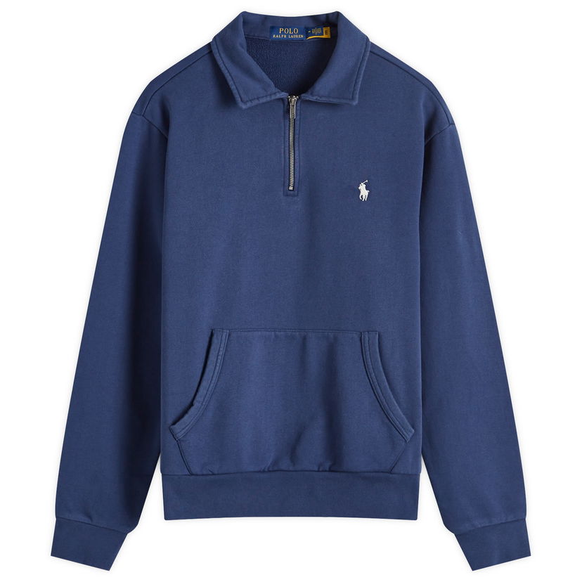 Sweatshirt Polo by Ralph Lauren Loopback Half Zip Sweatshirt Blå | 710934601009