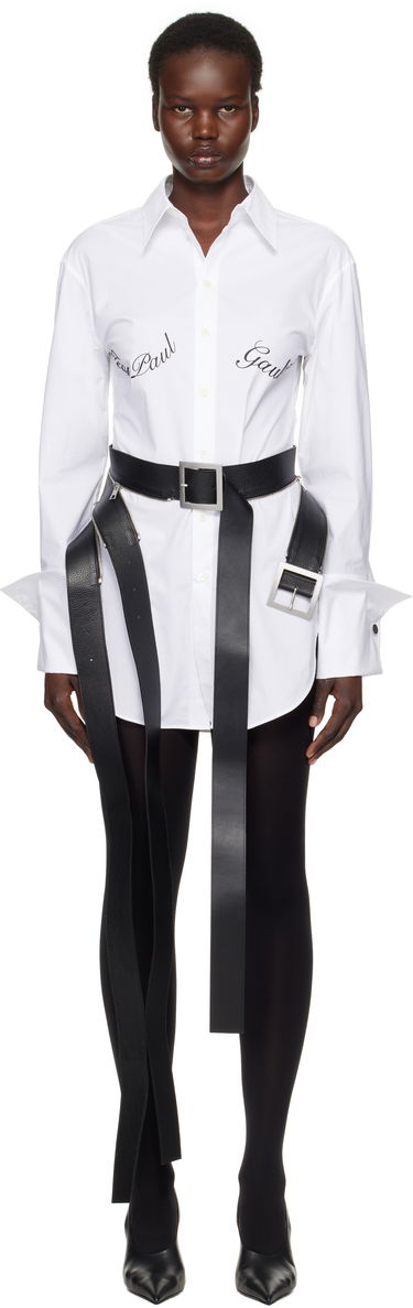 Skjorte Jean Paul Gaultier Jean Paul Gaultier Print Shirt Hvid | 25/33-F-CH088I-C071-01, 0