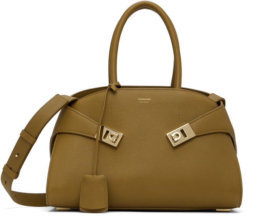 Håndtaske FERRAGAMO Ferragamo Hug M Top Handle Bag Grøn | 777522