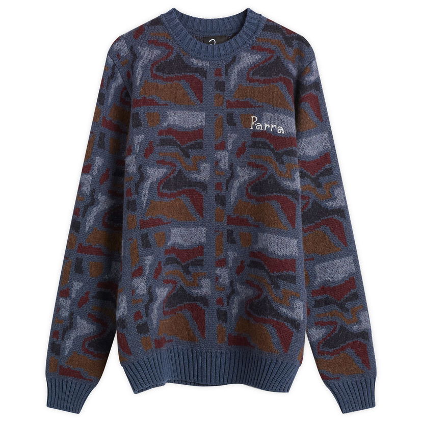 Sweater By Parra Repeat FTP Booster Knit Jumper Flerfarvet | 54335-BLU