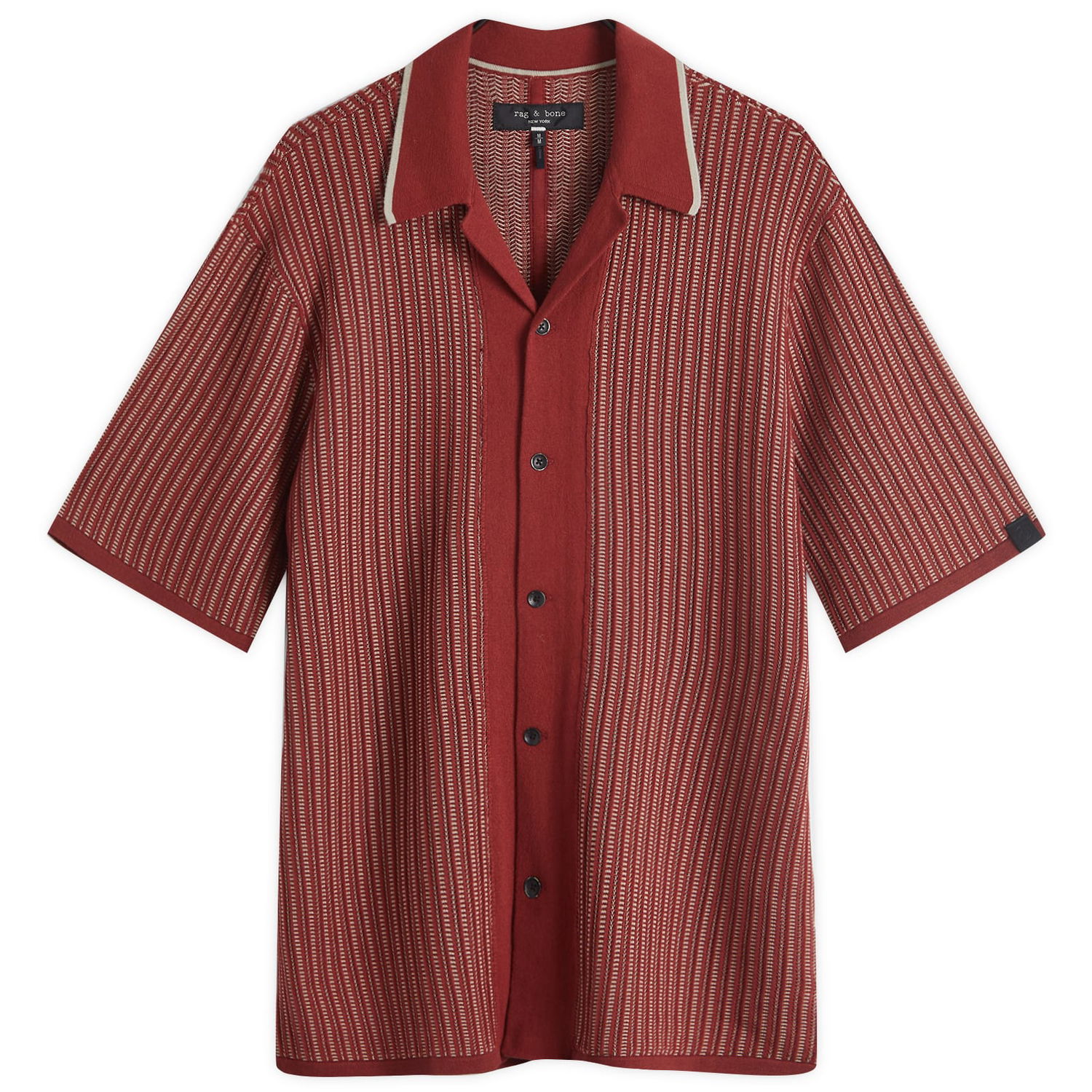Skjorte rag & bone Harris Knit Vacation Shirt Rød | MBS24H032BC32, 1