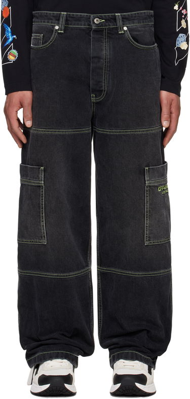 Jeans Off-White Off-White Irregular Denim Cargo Pants Sort | OMYA18QS25DEN0021350, 0