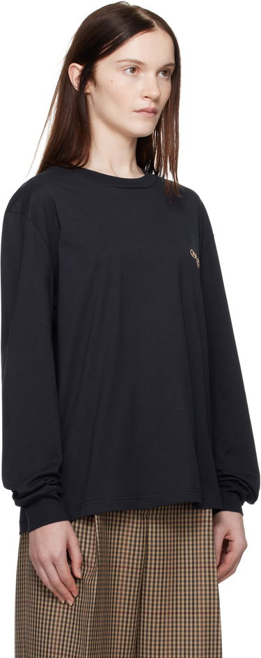 T-shirt A.P.C. Long Sleeve Adresse T-Shirt Mørkeblå | COHBM-M26438, 1