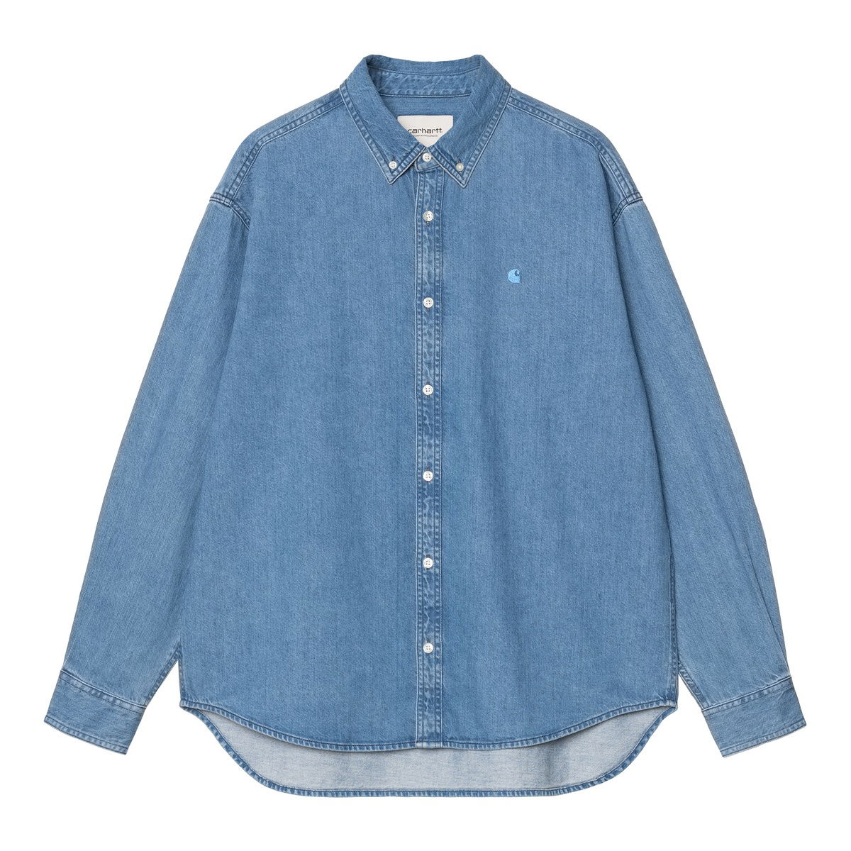 Skjorte Carhartt WIP Carhartt WIP Lucas Long Sleeve Denim Shirt Blå | I034525_9, 0