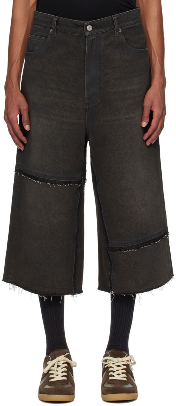 Shorts Maison Margiela Raw Edge Denim Shorts Sort | SH2MU0008 S30848