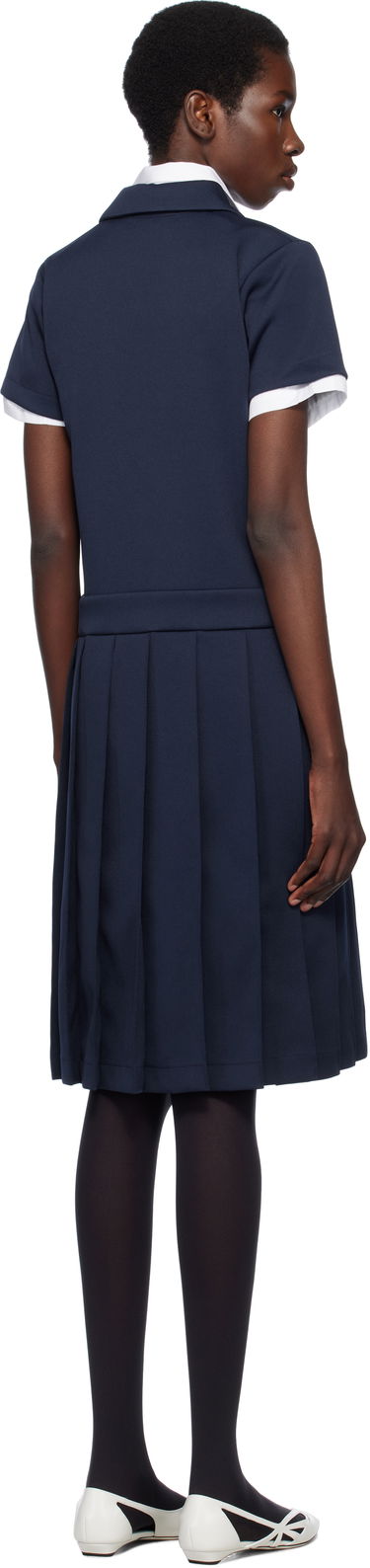 Kjole Comme des Garçons Comme des Garçons Girl Jersey Midi Dress Mørkeblå | NO-T001-S25, 2