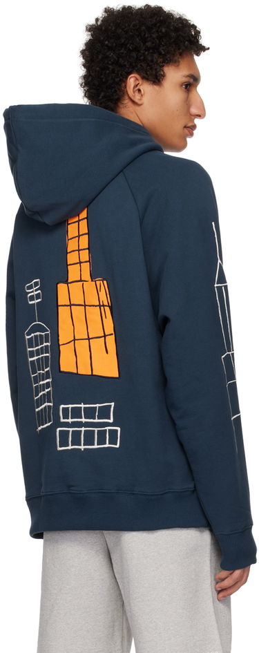 Sweatshirt Études Études Racing Empire Hoodie Mørkeblå | E23MC271A01643, 2
