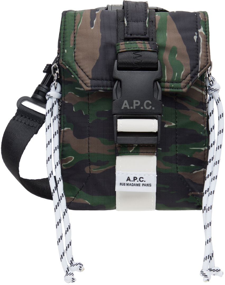 Taljetaske A.P.C. Trek Crossbody Pouch Bag Grøn | COGXE-H61733, 0