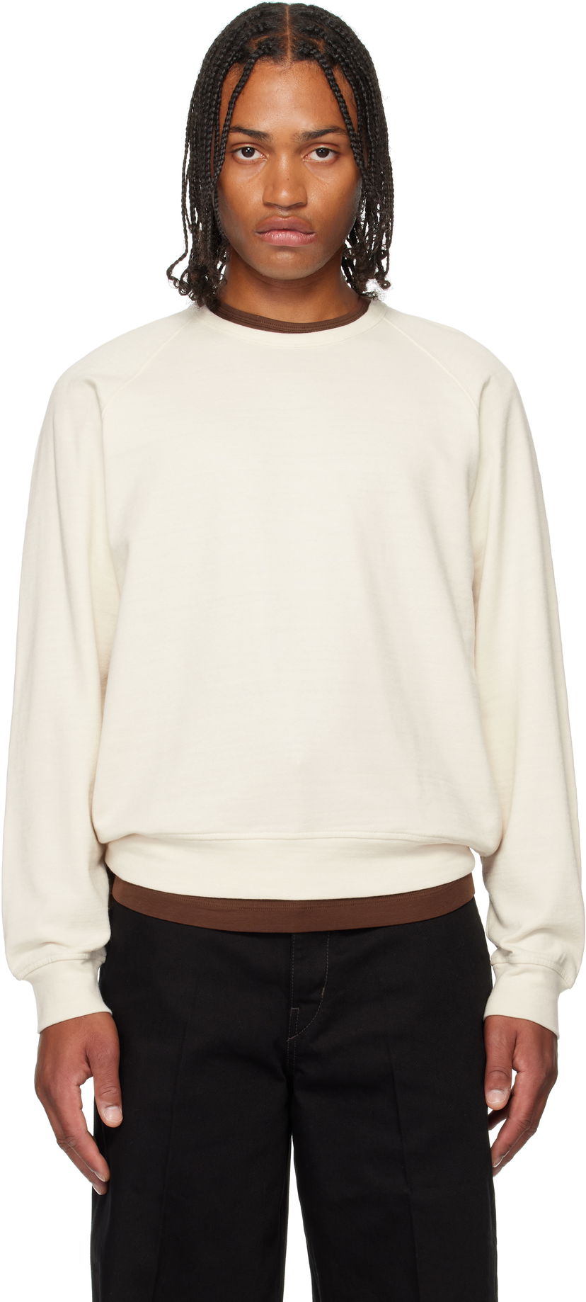 Sweatshirt LEMAIRE LEMAIRE Crew Neck Sweatshirt Hvid | TO1454 LJ1042
