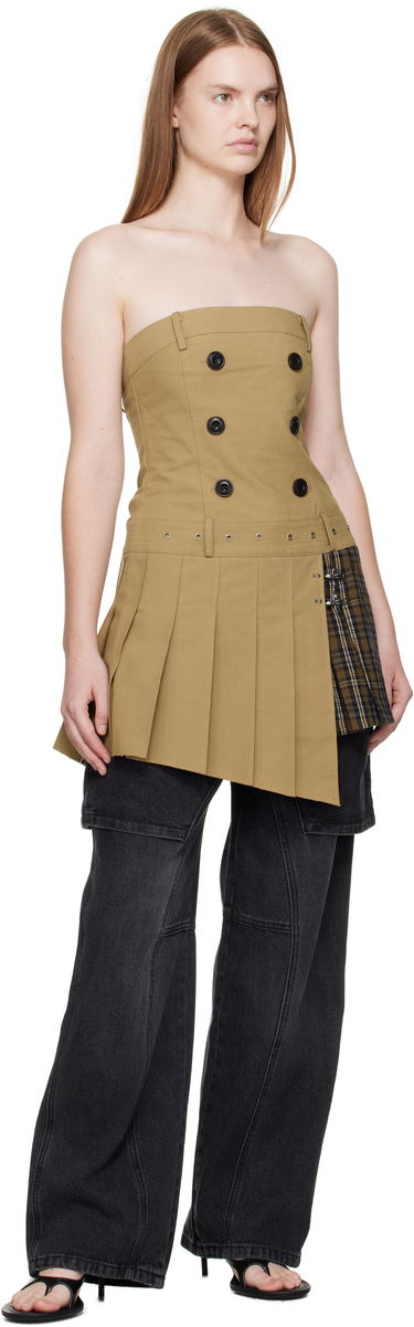 Kjole Andersson Bell Andersson Bell Double-Breasted Pleated Minidress Beige | atb1366w, 4
